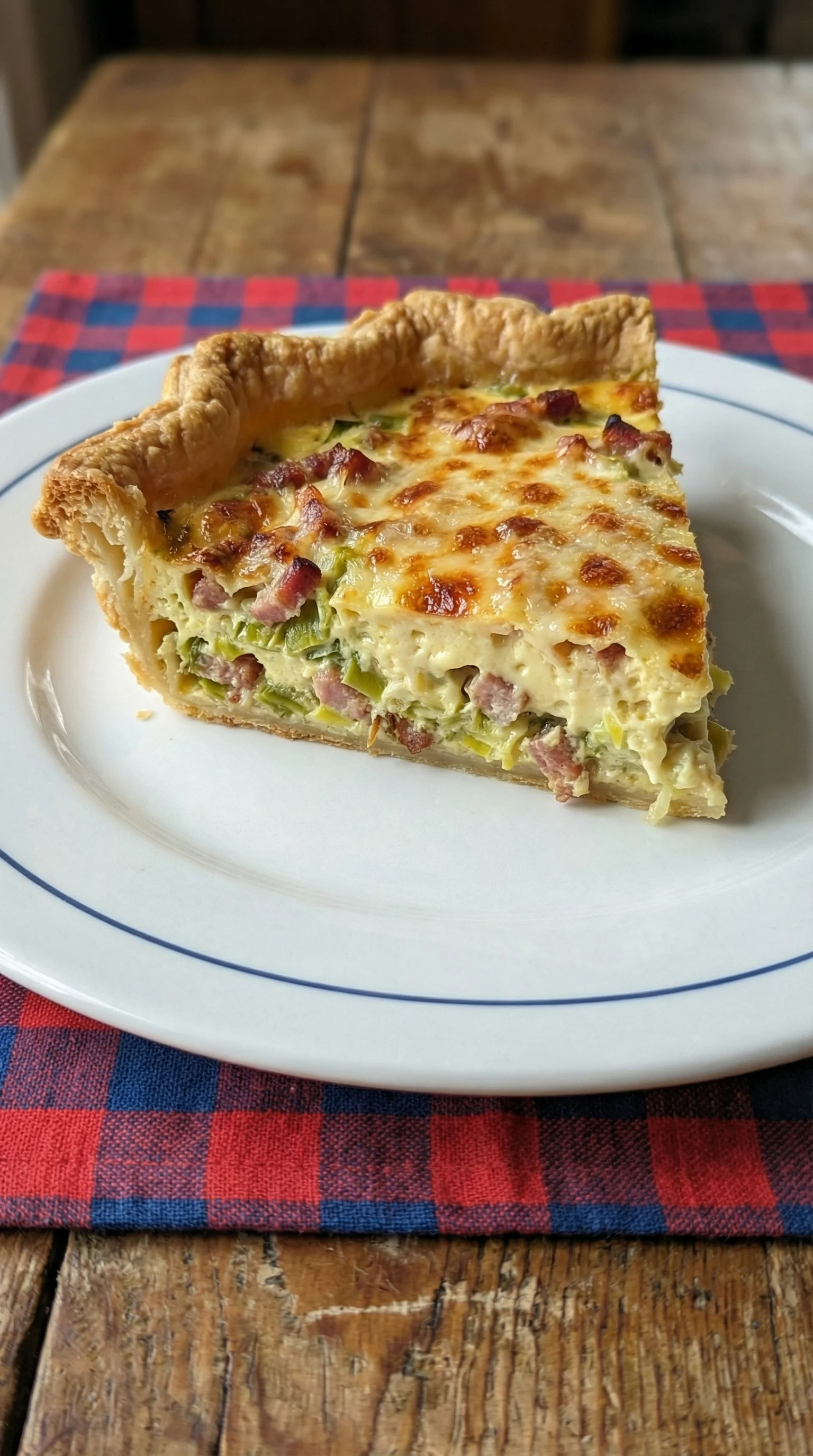 Oma's Prei- en Spekquiche Lorraine met Bladerdeeg