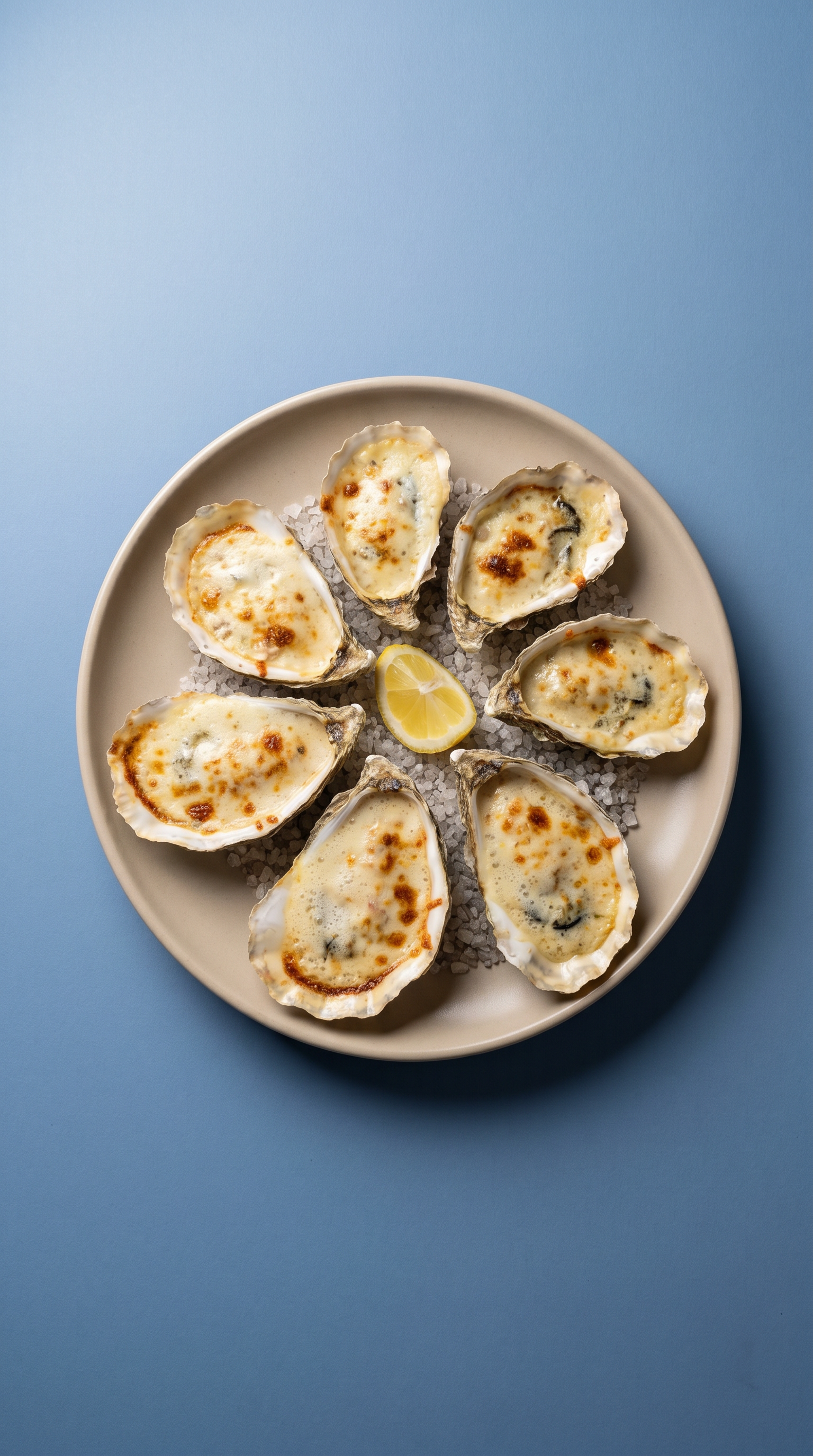 Oesters gegratineerd met Champagne Sabayon