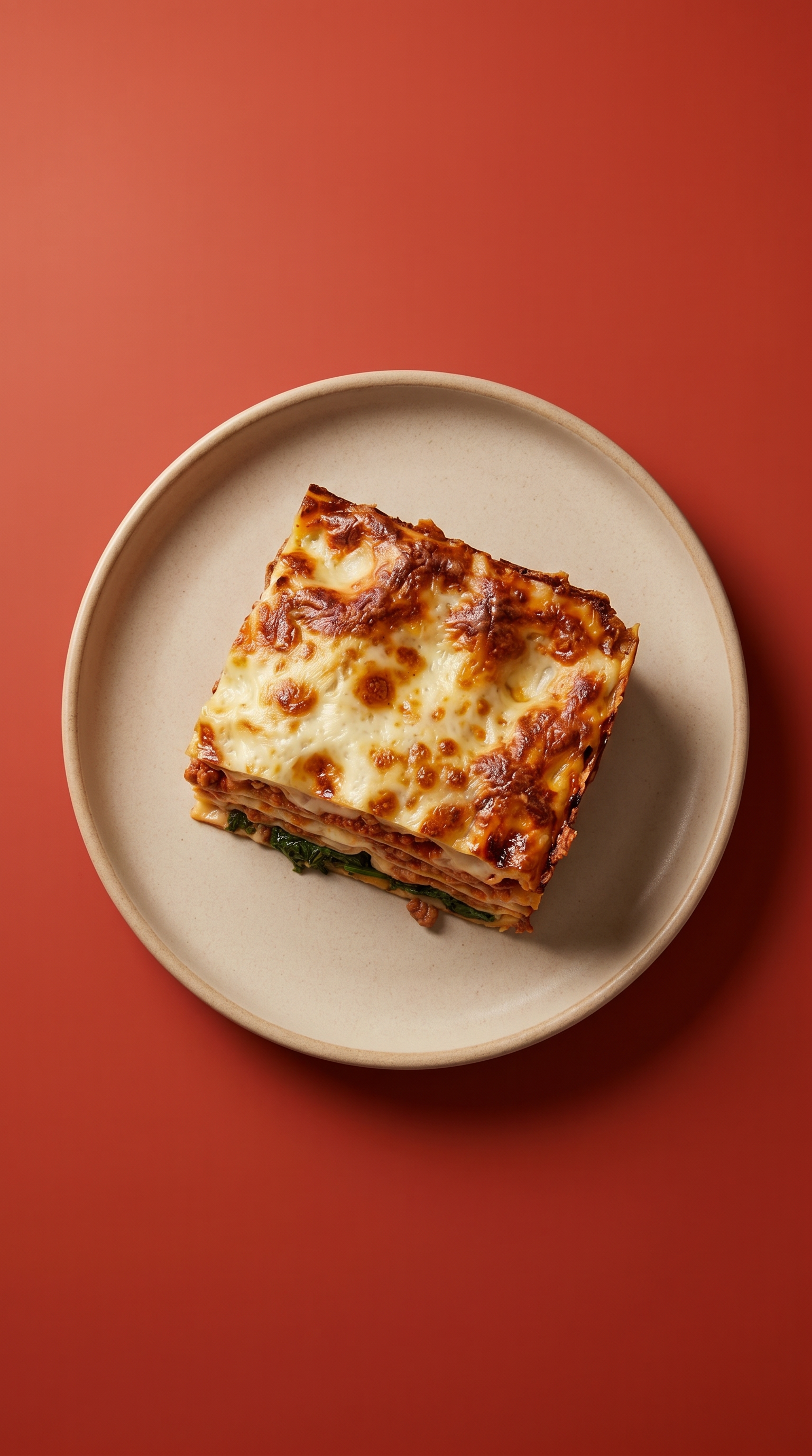 Lasagne Classique alla Bolognese aux Épinards et Jambon Cuit