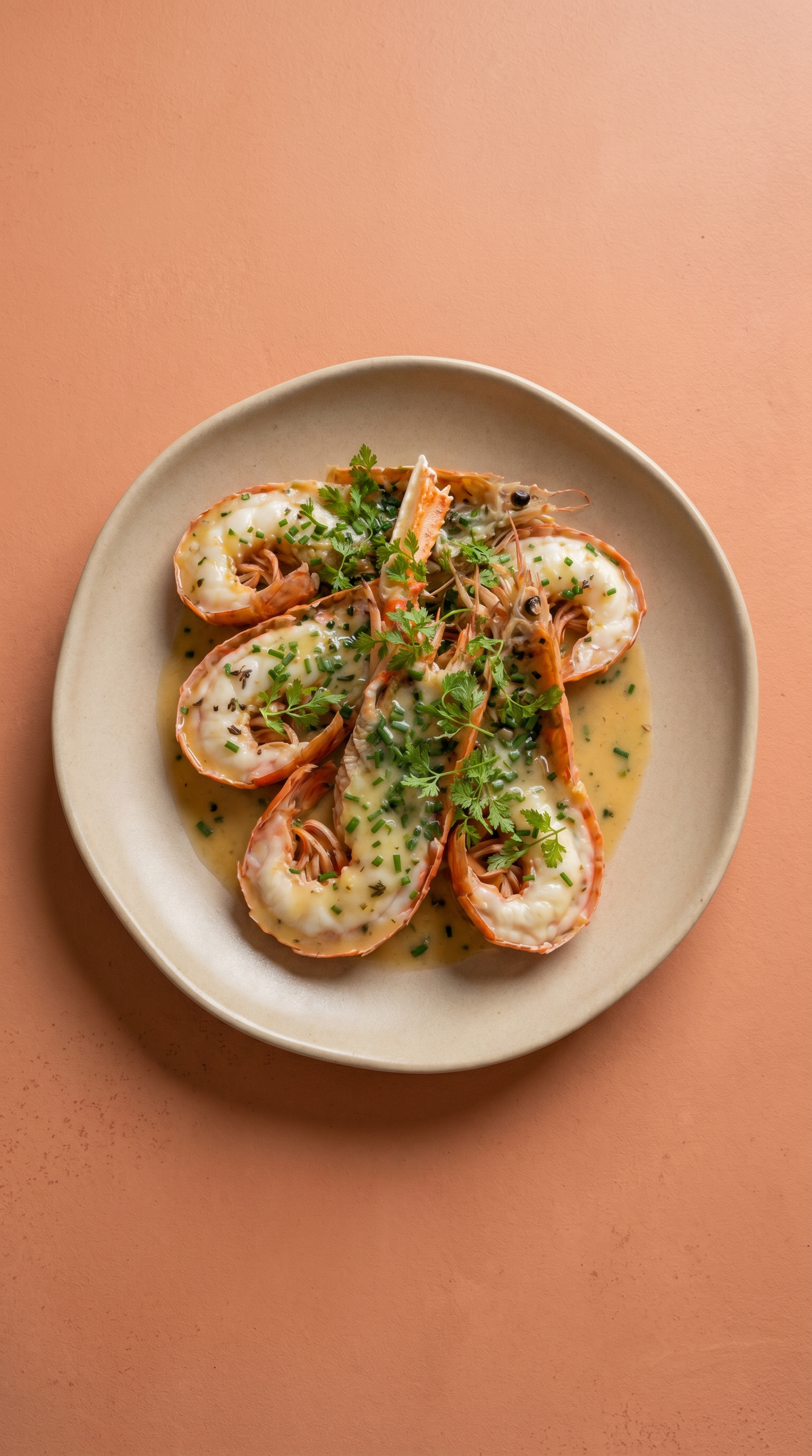 Langoustines rôties au four avec beurre blanc au saké réchauffable